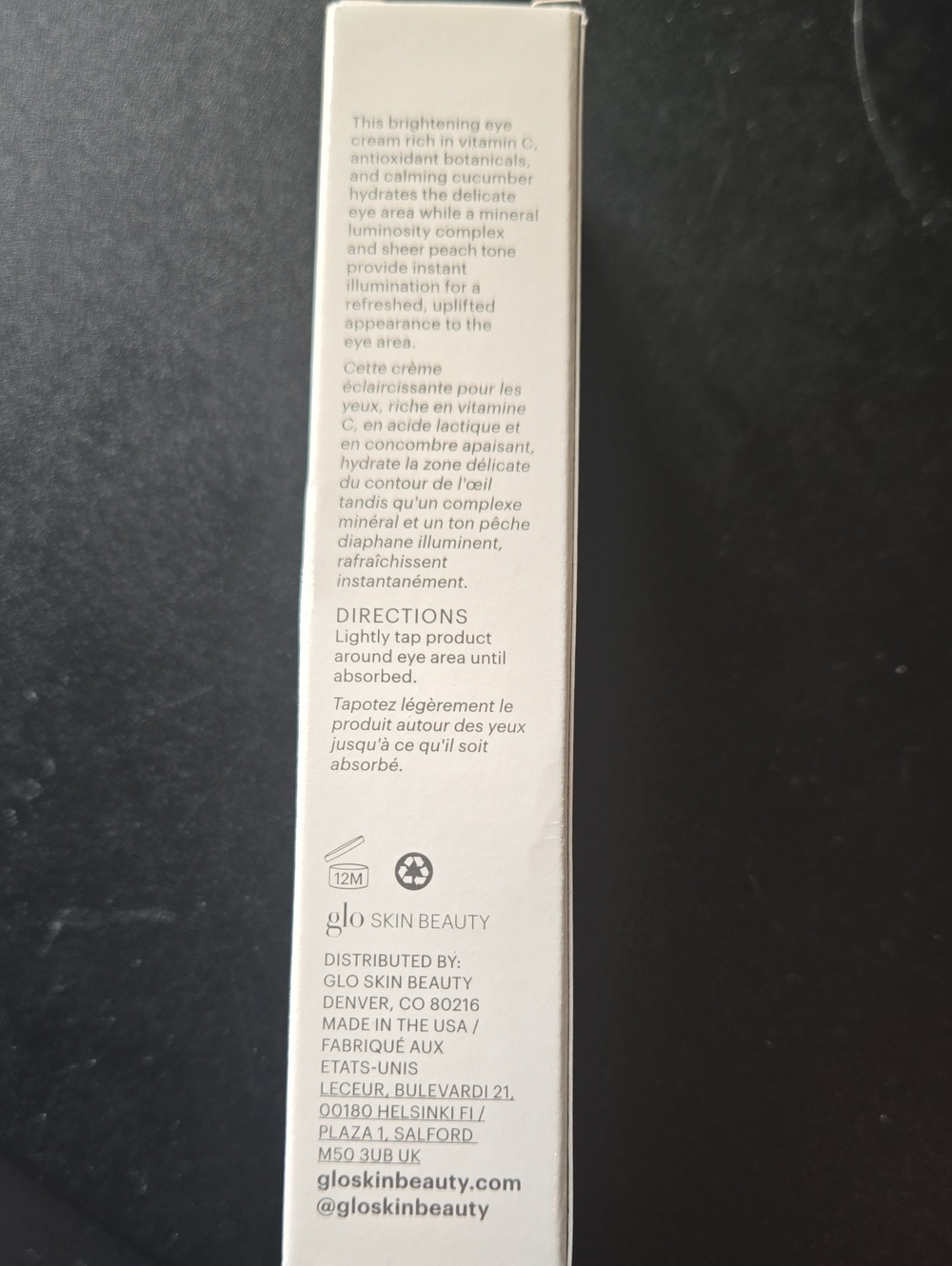 GLO SKIN Beauty Hydra-Bright Eye Cream Full Size .5 fl. oz. MSRP $50 - Picture 3 of 4